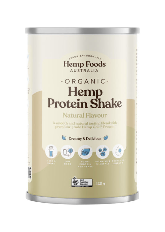 Hemp Foods Aust Organic Hemp Protein Shake Natural 420g