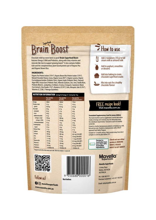 Mavella Superfoods Brain Superfood Smoothie Boost Cacao 100g