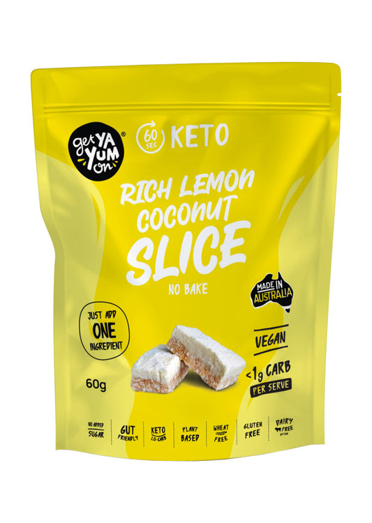 Get Ya Yum On Slice (no Bake) Rich Lemon Coconut 60g